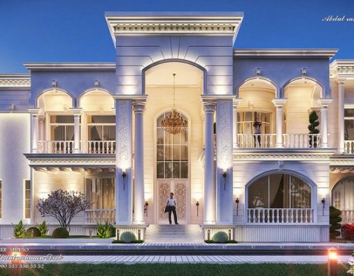 طراحی نمای کلاسیک نور اپارتمان