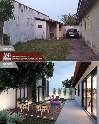 بازسازی منزل مسکونی در کرج حیاط