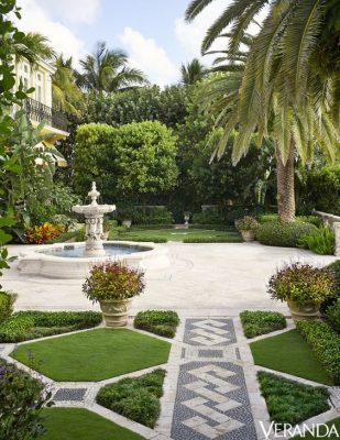 طراحی باغ ویلا مسیر کف سازی