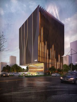 طراحی نمای ساختمان مدرن خاص