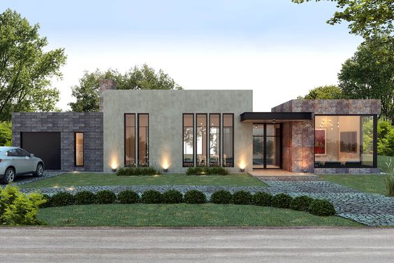 طراحی نما یک طبقه امروزی