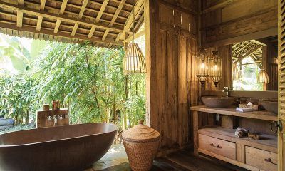 طراحی ویلا چوبی حمام