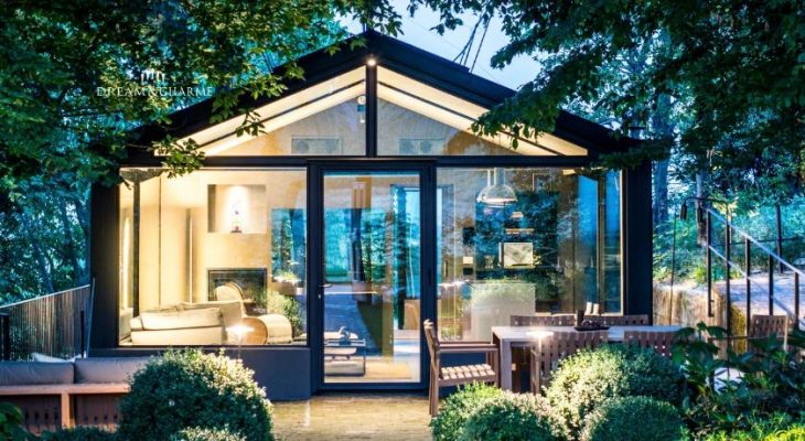 طراحی ویلا شیشه ای رویایی