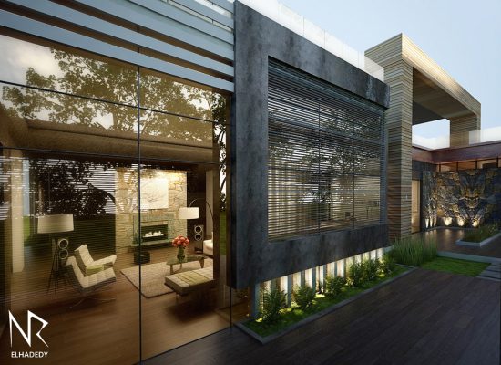 طراحی ویلا شیشه ای خاص